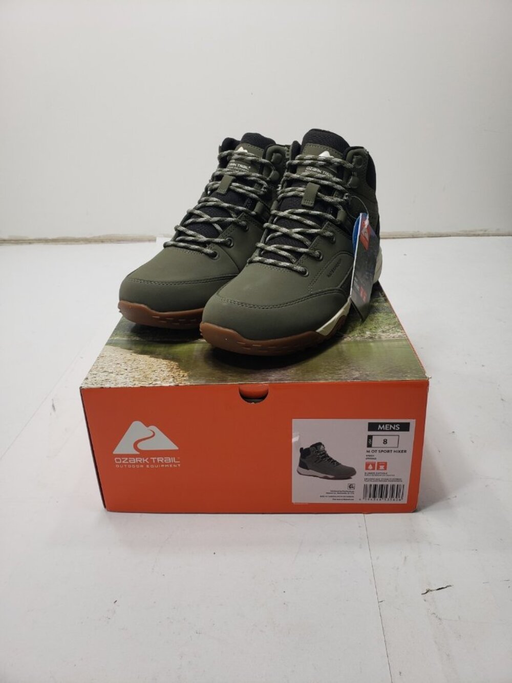 Ozark Trail Men's Green OT Sport Hiker Hiking Boots Size 8 NIB 679193163